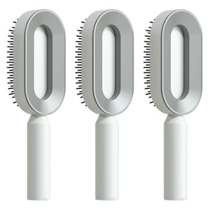 Self Cleaning Hair Brush For Women One-key Cleaning Hair Loss Airbag Massage Scalp Comb Anti-Static Hairbrush